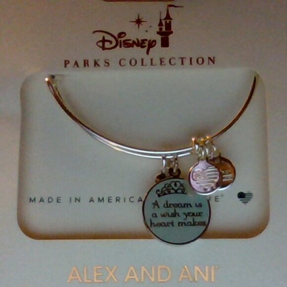 New Official Disney Parks Collection Alex And Ani Cinderella-Themed Bracelet - Picture 1 of 8